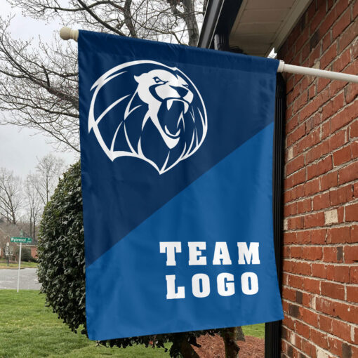Lions vs Custom Team House Divided Flag, Personalized Team Flag