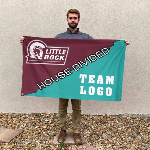 Little Rock vs Custom Team House Divided Flag, College Custom Flag