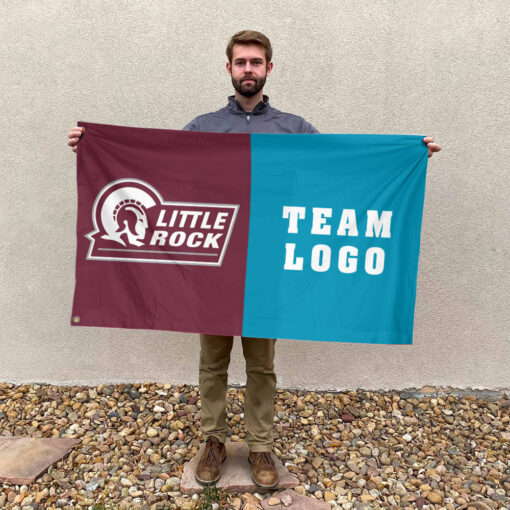 Little Rock vs Custom Team House Divided Flag, Custom NCAA Flag