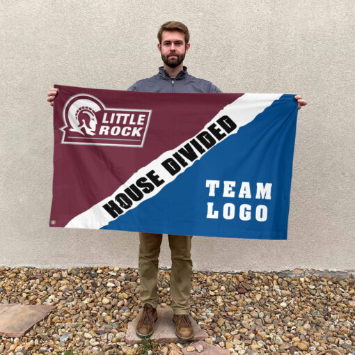 Little Rock vs Custom Team House Divided Flag, Custom Rivalry Flag