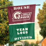 Little Rock vs Custom Team House Divided Flag, NCAA College Flag