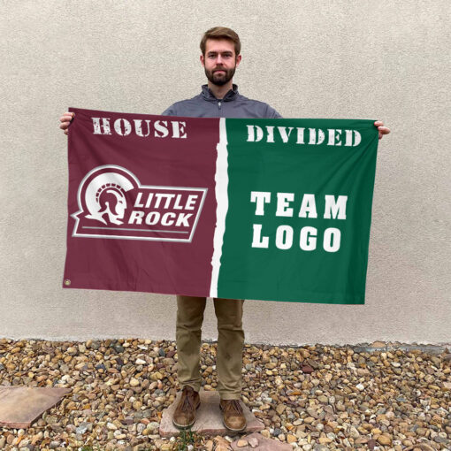 Little Rock vs Custom Team House Divided Flag, NCAA College Flag