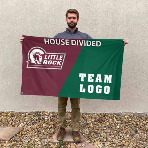 Little Rock vs Custom Team House Divided Flag, NCAA Custom Flag