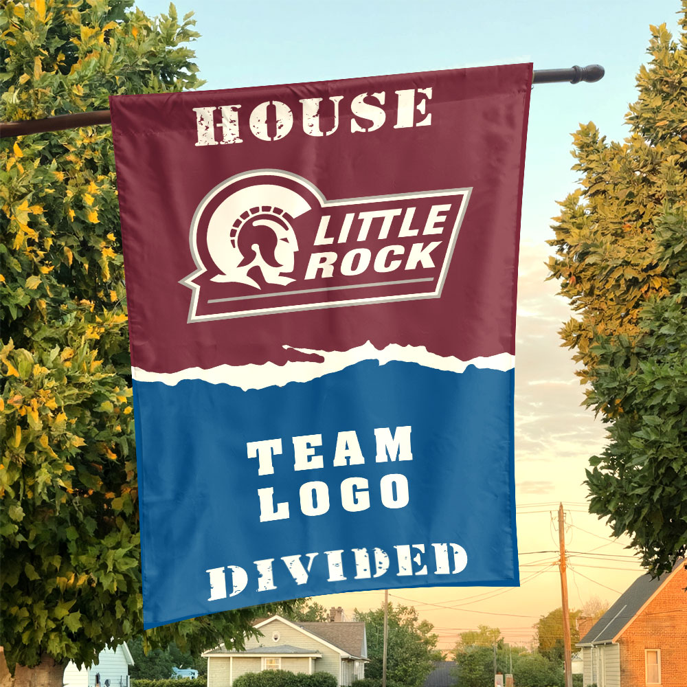 Little Rock vs Custom Team House Divided Flag, NCAA House Flag Little Rock vs Custom Team House Divided Flag, NCAA House Flag