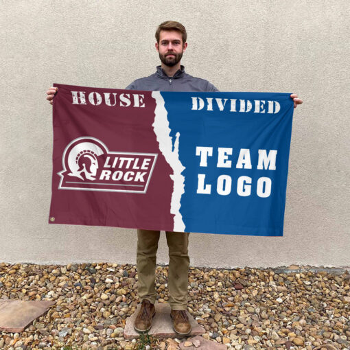 Little Rock vs Custom Team House Divided Flag, NCAA House Flag Little Rock vs Custom Team House Divided Flag, NCAA House Flag