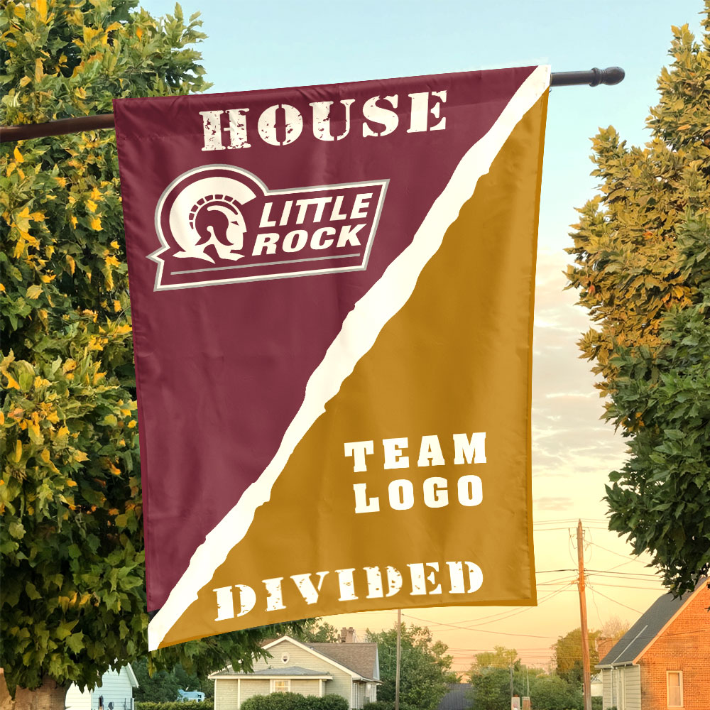 Little Rock vs Custom Team House Divided Flag, NCAA Rivalry Flag Little Rock vs Custom Team House Divided Flag, NCAA Rivalry Flag