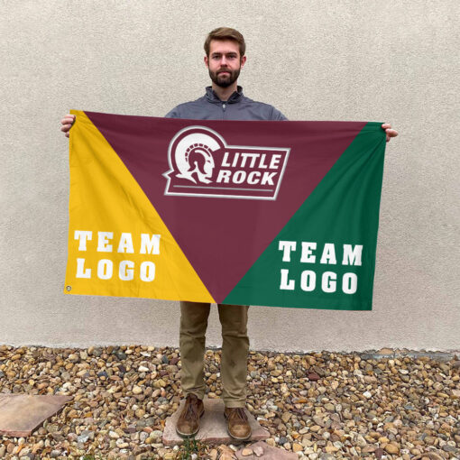 Little Rock vs Custom Team House Divided Flag, NCAA Spirit Flag