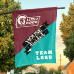 Little Rock vs Custom Team House Divided Flag, NCAA Team Flag