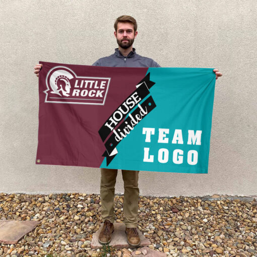 Little Rock vs Custom Team House Divided Flag, NCAA Team Flag Little Rock vs Custom Team House Divided Flag, NCAA Team Flag