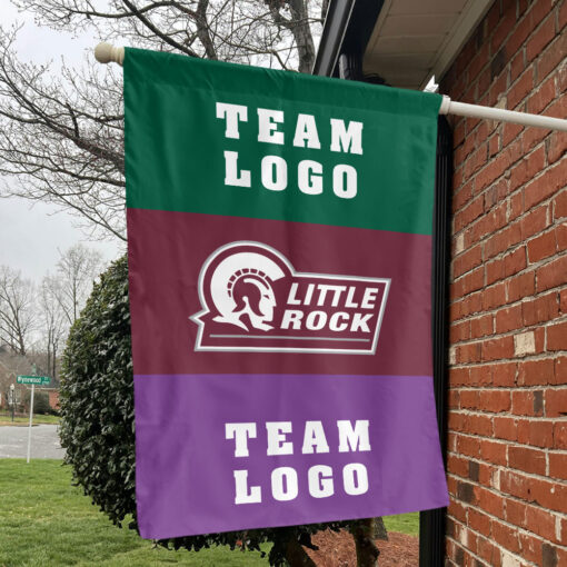 Little Rock vs Custom Team House Divided Flag, NCAA Two Team Flag
