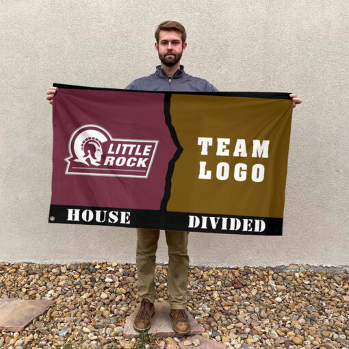 Little Rock vs Custom Team House Divided Flag, Personalized House Flag