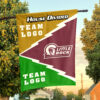 Little Rock vs Custom Team House Divided Flag, Personalized Spirit Flag