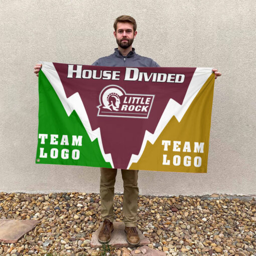 Little Rock vs Custom Team House Divided Flag, Personalized Spirit Flag Little Rock vs Custom Team House Divided Flag, Personalized Spirit Flag