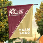 Little Rock vs Custom Team House Divided Flag, Personalized Split Flag