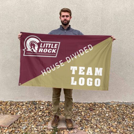 Little Rock vs Custom Team House Divided Flag, Personalized Split Flag