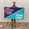Montevallo Falcons vs Custom Team House Divided Flag, College Custom Flag