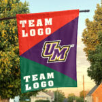 Montevallo Falcons vs Custom Team House Divided Flag, Custom College Flag