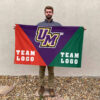 Montevallo Falcons vs Custom Team House Divided Flag, Custom College Flag