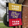 Montevallo Falcons vs Custom Team House Divided Flag, Custom NCAA Flag