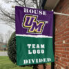 Montevallo Falcons vs Custom Team House Divided Flag, Custom Spirit Flag 1 Montevallo Falcons vs Custom Team House Divided Flag, Custom Spirit Flag