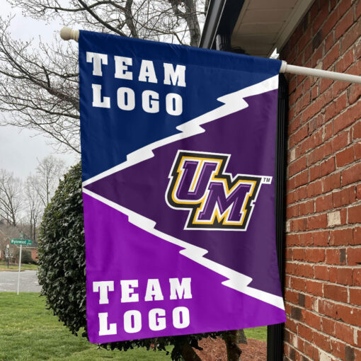 Montevallo Falcons vs Custom Team House Divided Flag, NCAA College Flag Montevallo Falcons vs Custom Team House Divided Flag, NCAA College Flag