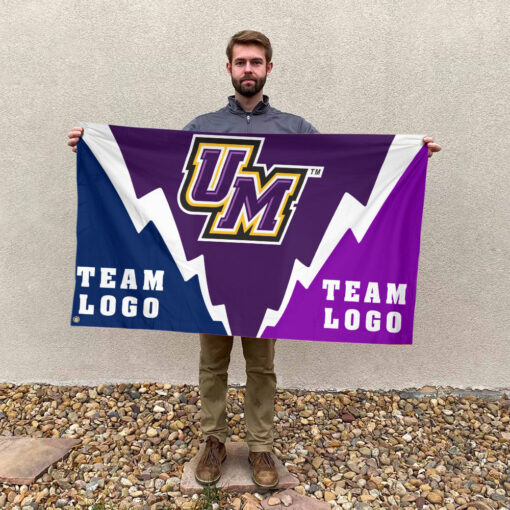 Montevallo Falcons vs Custom Team House Divided Flag, NCAA College Flag Montevallo Falcons vs Custom Team House Divided Flag, NCAA College Flag