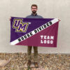 Montevallo Falcons vs Custom Team House Divided Flag, NCAA Custom Flag