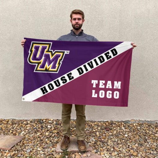 Montevallo Falcons vs Custom Team House Divided Flag, NCAA Custom Flag
