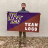 Montevallo Falcons vs Custom Team House Divided Flag, NCAA House Flag