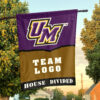 Montevallo Falcons vs Custom Team House Divided Flag, NCAA Rivalry Flag