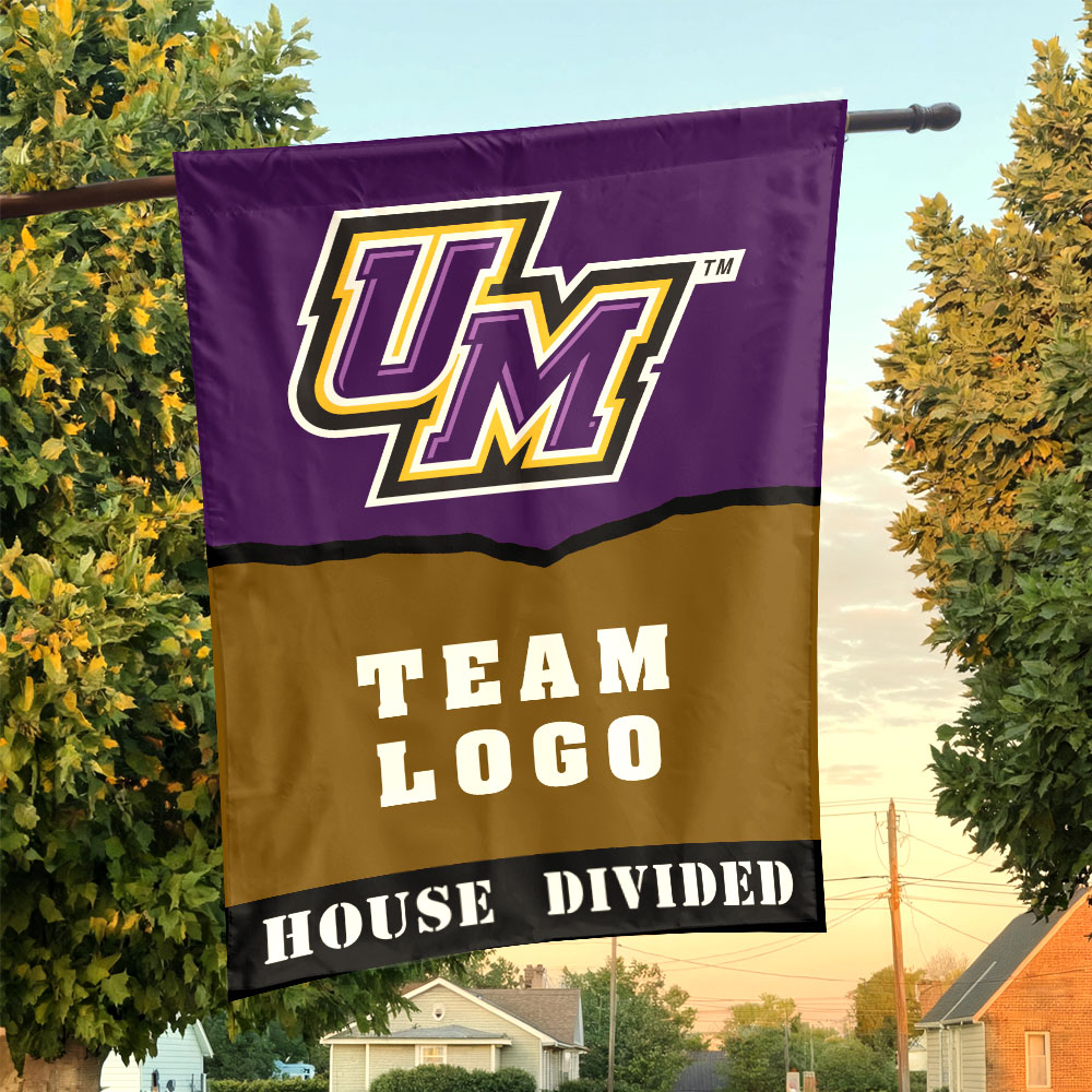 Montevallo Falcons vs Custom Team House Divided Flag, NCAA Rivalry Flag Montevallo Falcons vs Custom Team House Divided Flag, NCAA Rivalry Flag