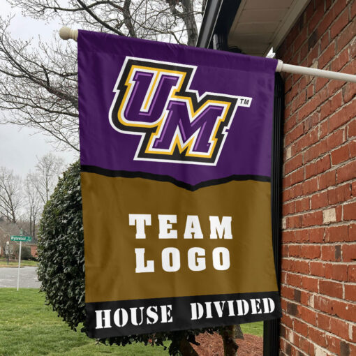 Montevallo Falcons vs Custom Team House Divided Flag, NCAA Rivalry Flag Montevallo Falcons vs Custom Team House Divided Flag, NCAA Rivalry Flag
