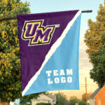 Montevallo Falcons vs Custom Team House Divided Flag, NCAA Spirit Flag