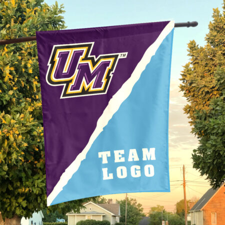 Montevallo Falcons vs Custom Team House Divided Flag, NCAA Spirit Flag