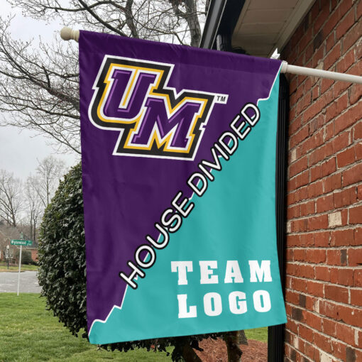 Montevallo Falcons vs Custom Team House Divided Flag, NCAA Split Flag Montevallo Falcons vs Custom Team House Divided Flag, NCAA Split Flag