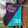 Montevallo Falcons vs Custom Team House Divided Flag, NCAA Team Flag