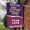 Montevallo Falcons vs Custom Team House Divided Flag, Personalized College Flag
