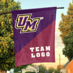 Montevallo Falcons vs Custom Team House Divided Flag, Personalized Split Flag