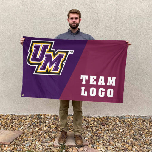 Montevallo Falcons vs Custom Team House Divided Flag, Personalized Split Flag Montevallo Falcons vs Custom Team House Divided Flag, Personalized Split Flag