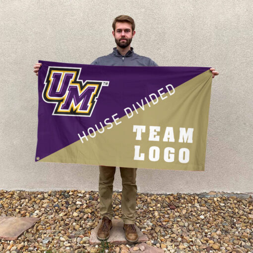 Montevallo Falcons vs Custom Team House Divided Flag, Personalized Team Flag Montevallo Falcons vs Custom Team House Divided Flag, Personalized Team Flag