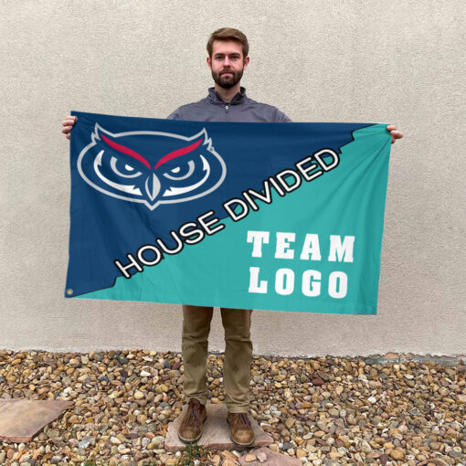 Owls vs Custom Team House Divided Flag, College Custom Flag