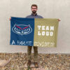 Owls vs Custom Team House Divided Flag, Custom House Flag