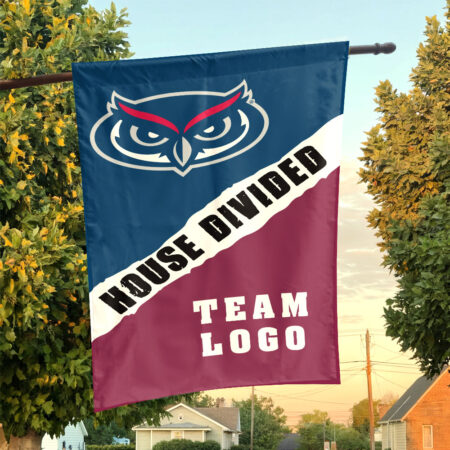 Owls vs Custom Team House Divided Flag, Custom Rivalry Flag