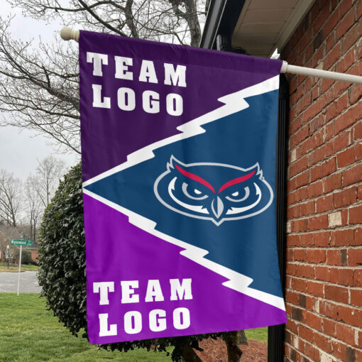 Owls vs Custom Team House Divided Flag, Custom Spirit Flag