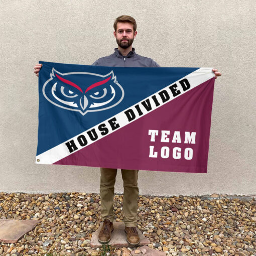 Owls vs Custom Team House Divided Flag, Custom Split Flag