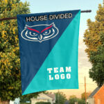Owls vs Custom Team House Divided Flag, Custom Team Flag