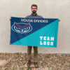 Owls vs Custom Team House Divided Flag, Custom Team Flag