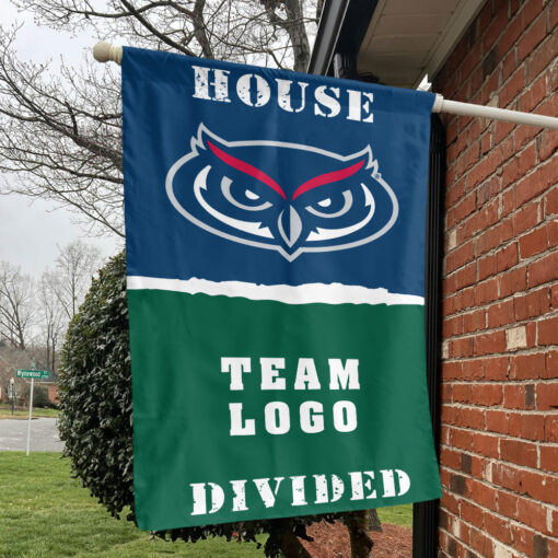 Owls vs Custom Team House Divided Flag, NCAA College Flag