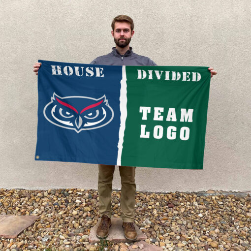 Owls vs Custom Team House Divided Flag, NCAA College Flag