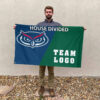Owls vs Custom Team House Divided Flag, NCAA Custom Flag